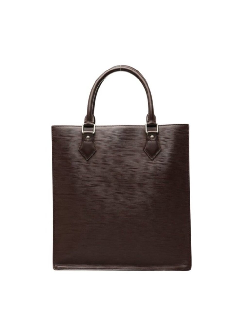 Louis Vuitton Epi Sac Plat PM Handbag Mocha Brown Leather